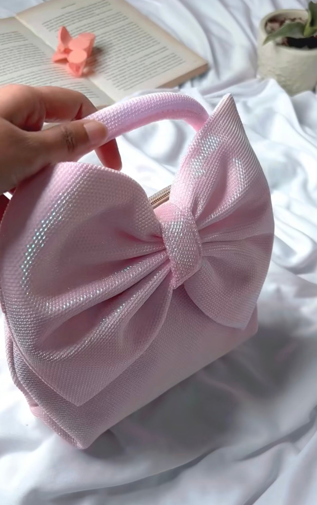 Aesthetic Shiny Bow Bag