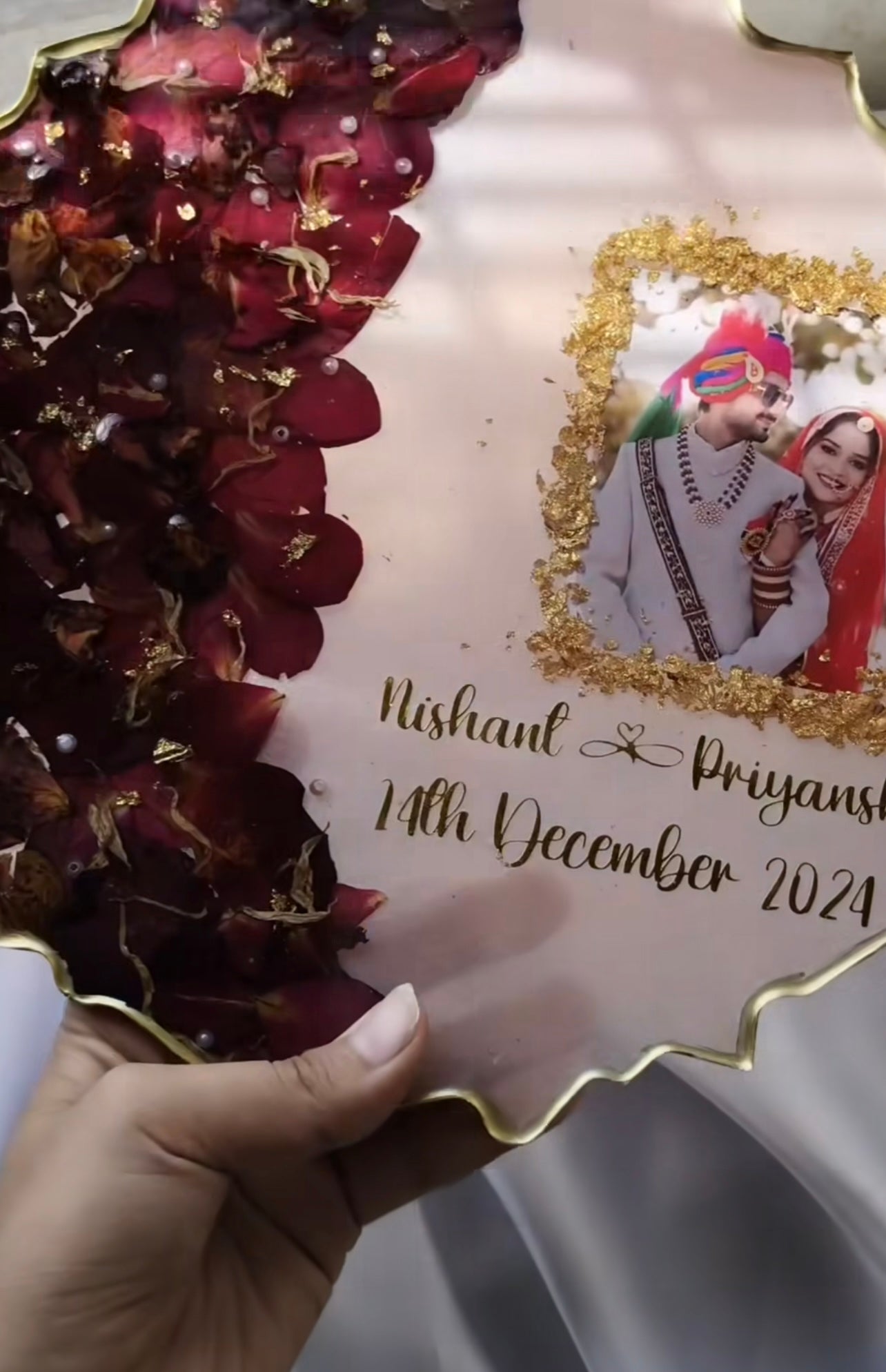 Customised Real Pressed Flowers Photo Frame