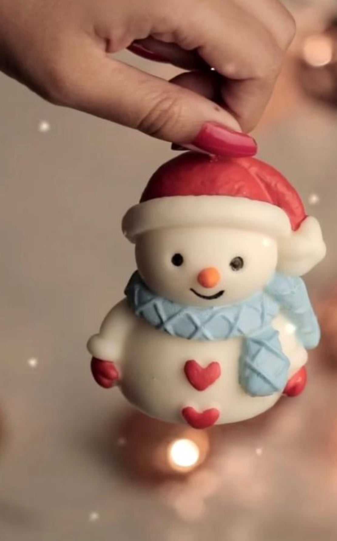 Cute Snowman Candle