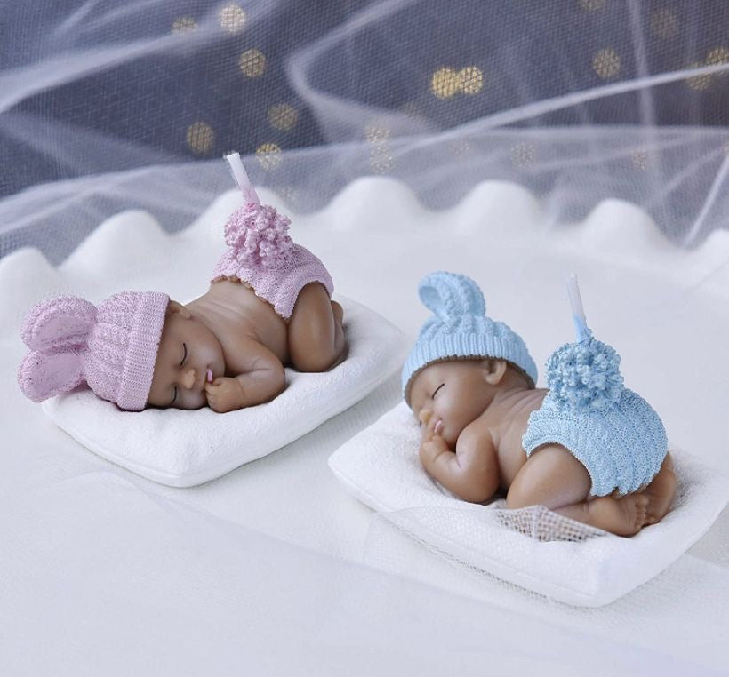 Cute Newborn Baby Shaped Candles for Baby showers/Birthdays