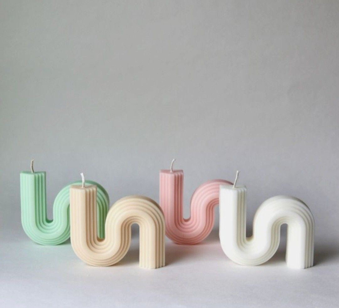 Decorative Wavy S Shape Candles