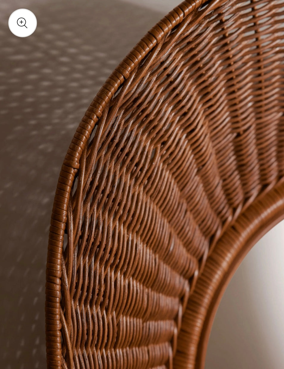 Boho Rattan Mirror Round