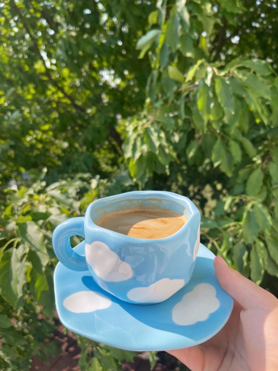 Pinterest Cloud Mug & Saucer Set