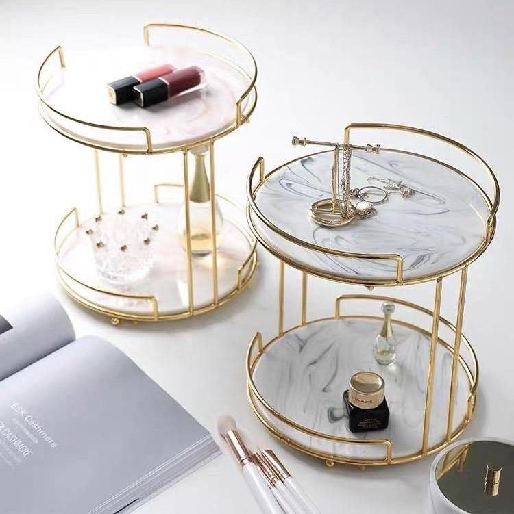 Double Decker Multipurpose Marble Stand