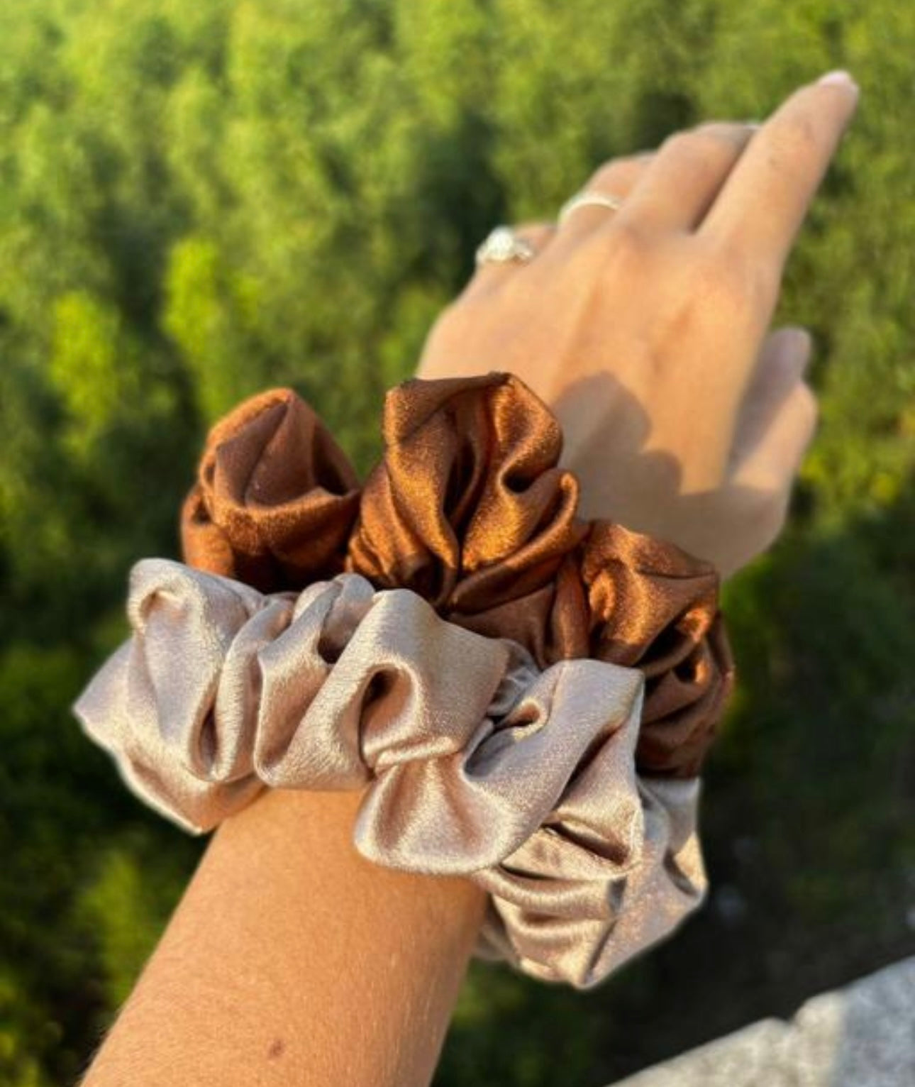 Premium Satin Srunchies - Set of 6