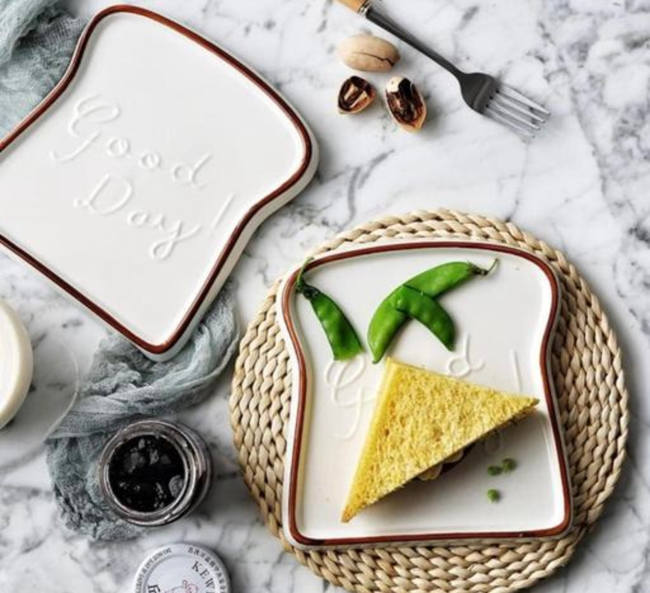Cute Bread Shaped Tray
