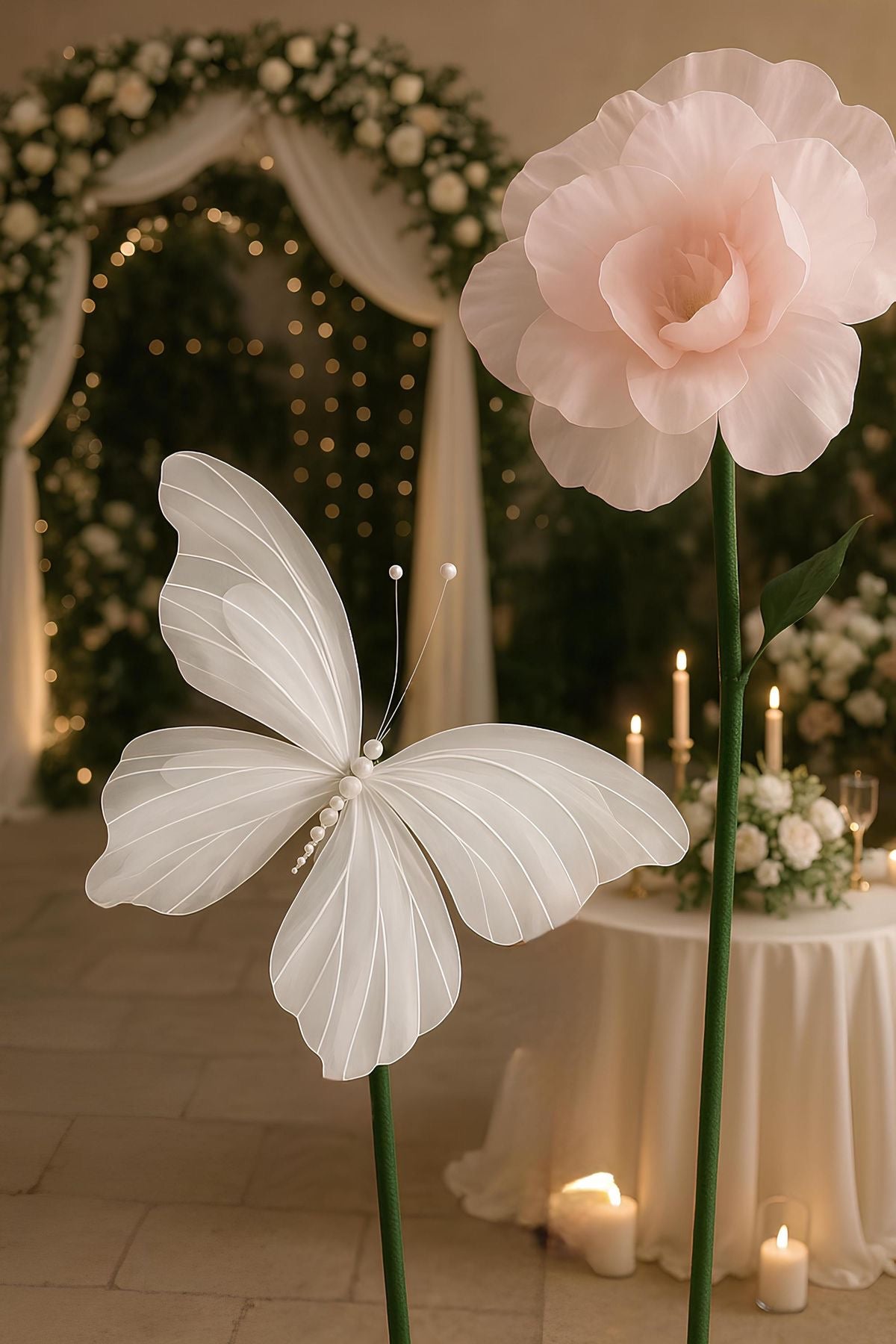 Organza Fabric Butterflies (without Stand)