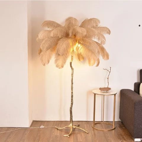 Decorative Feather Floor Lamp