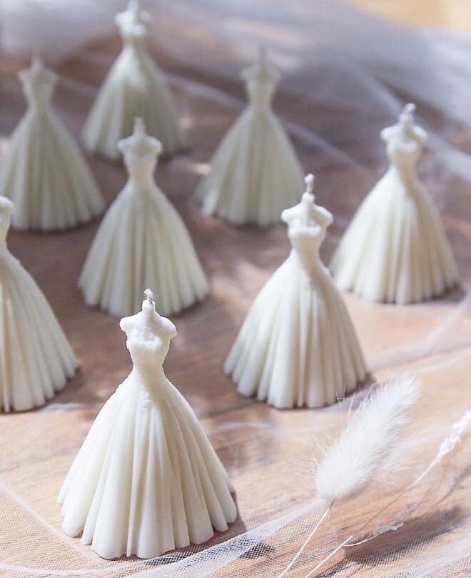 Gown Shape Bridesmaids Candle