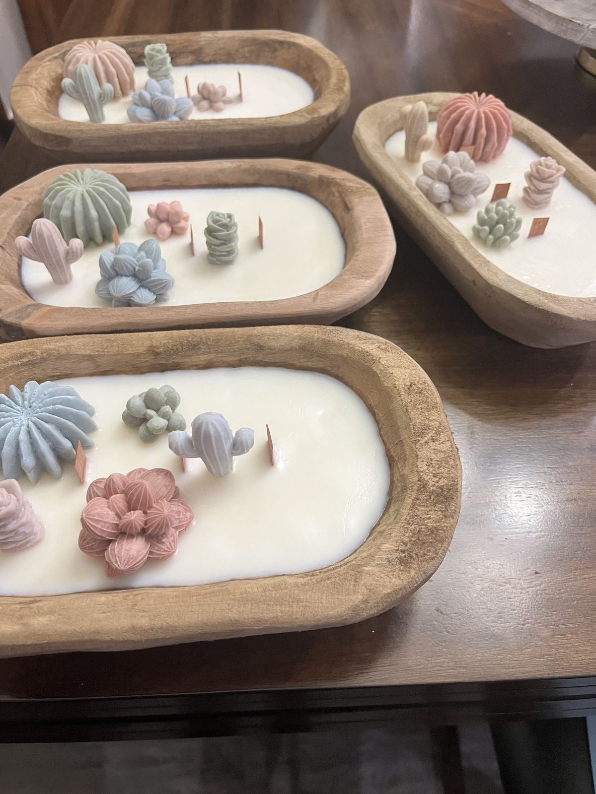 Decorative Vintage Wooden Candles