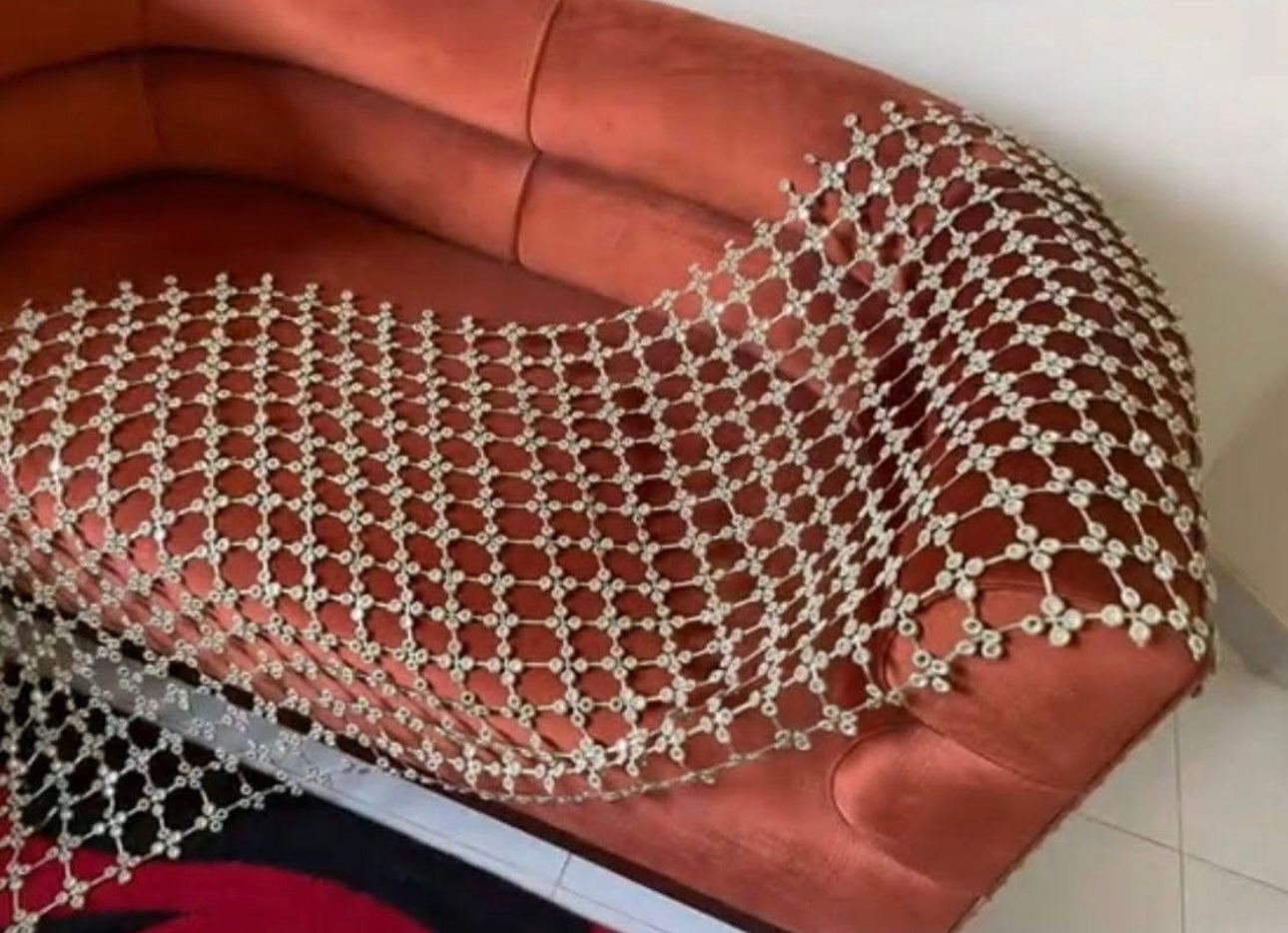 Exclusive Handmade Statement Mirror Jaal Dupatta/Veil