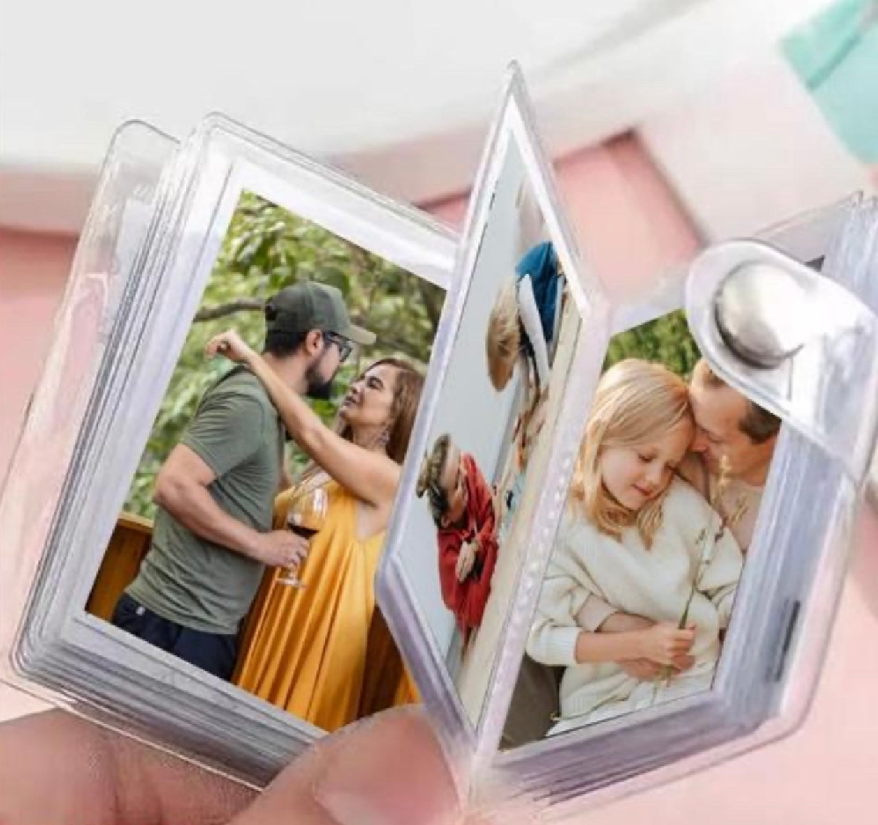 Personalised Mini Scrapbook Photo Album Keychain (with 16 Photos)