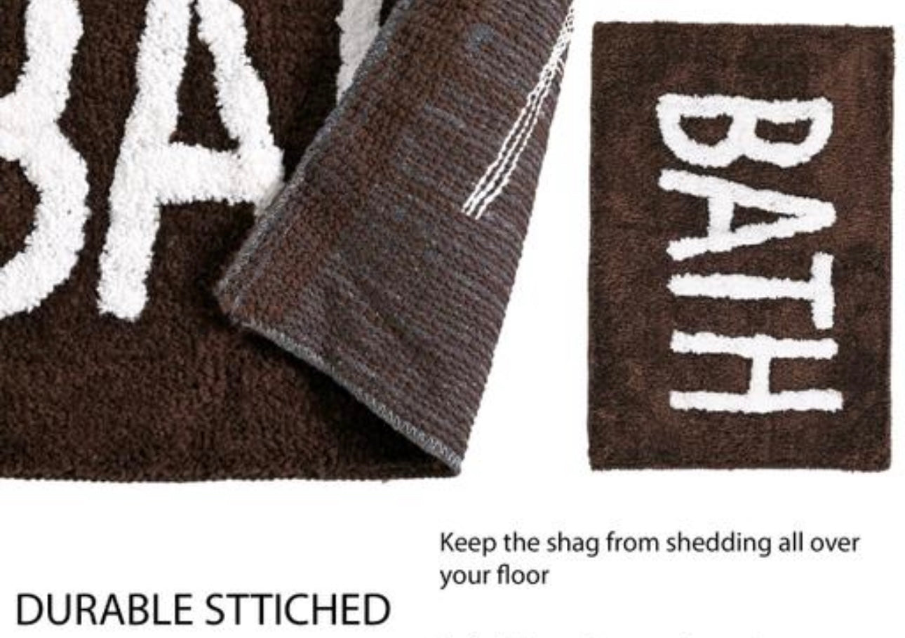 Brown Colored Non-slip Bath Mat