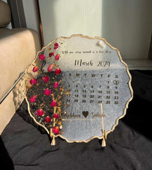 Customised Engagement/Wedding 3D Calendar Frame