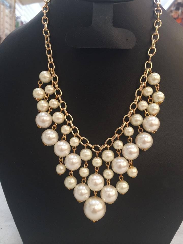 Fancy Faux Pearls Multi-Layer Necklace