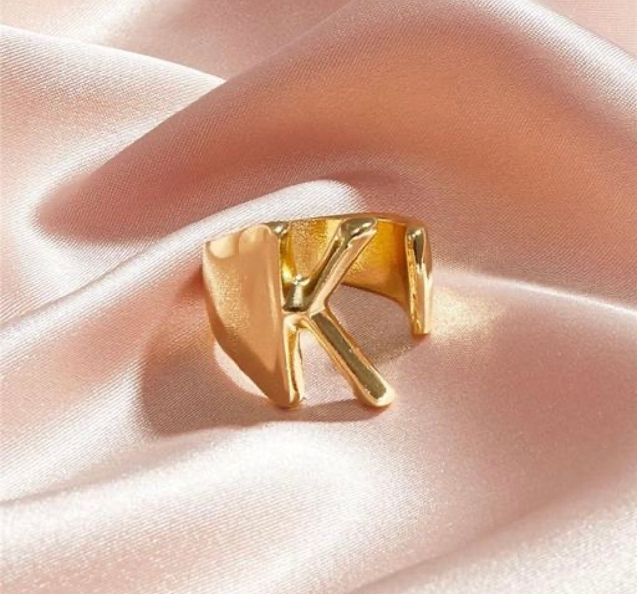 18K Gold Plated Alphabet / Initial / Letter Ring
