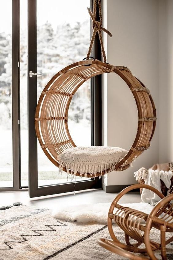 Cane Swing Chairs for Outdoor