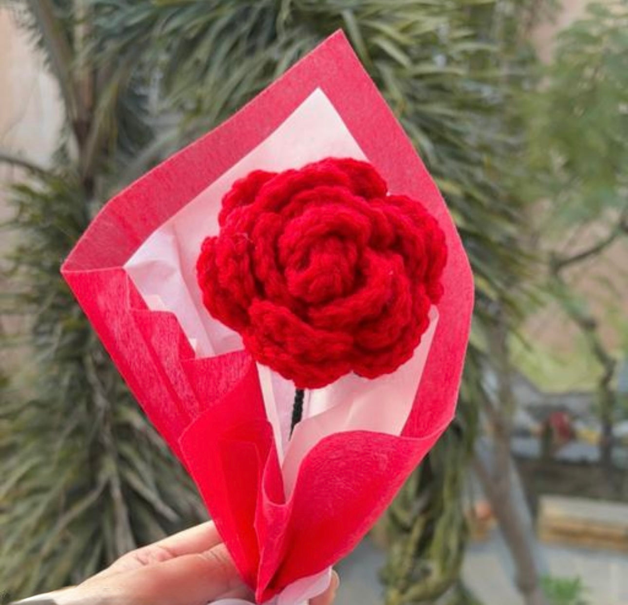 Handmade Crochet Rose Bouquet