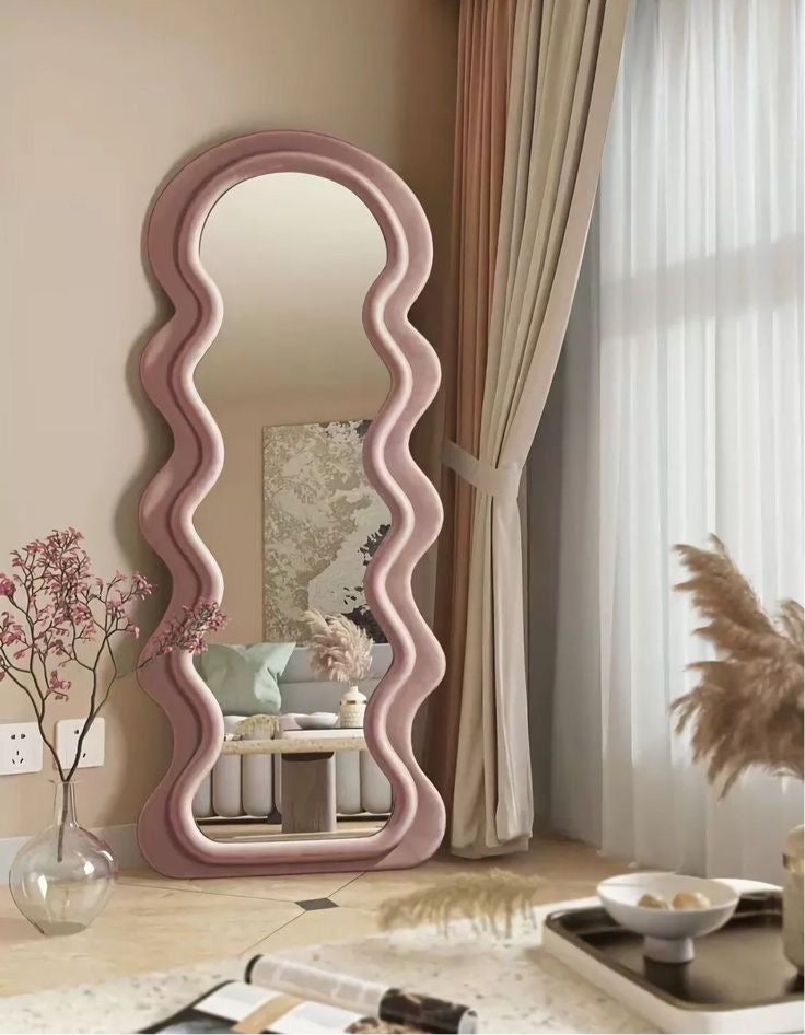 Pinterest Aesthetic Wavy Wall Mirror (Double-framed)