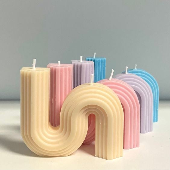 Decorative Wavy S Shape Candles