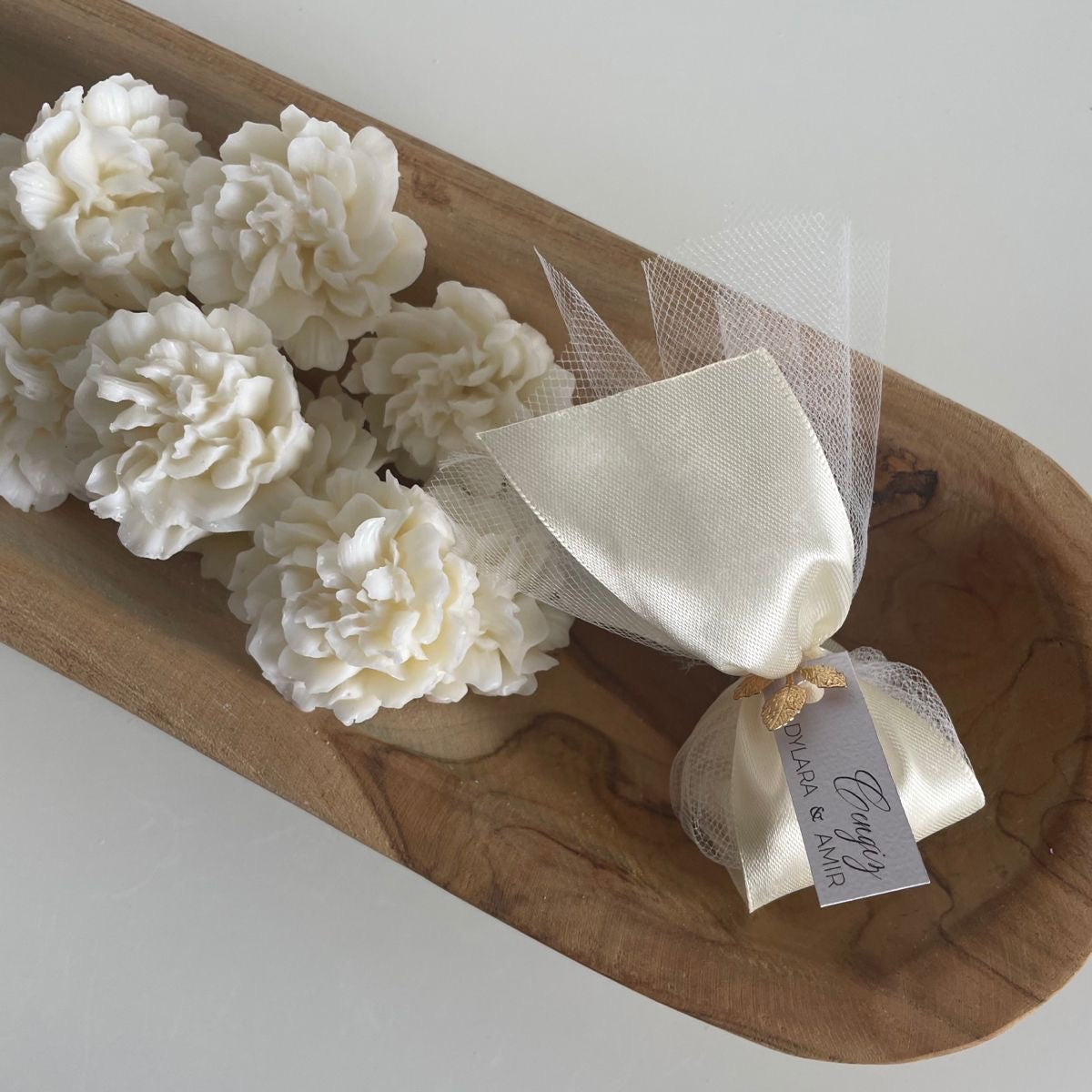 Elegant Carnation Flower Candle