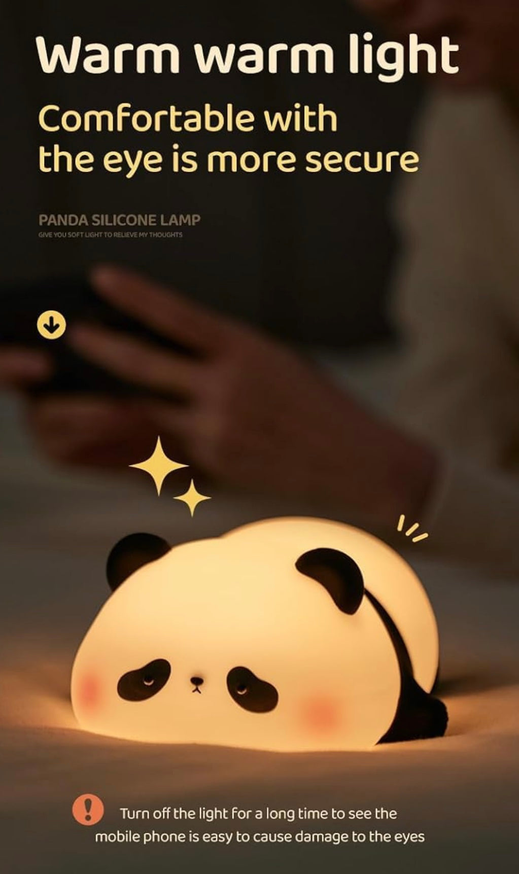 Adorable Squishy Panda Silicon LED Night Light - Rechargeable