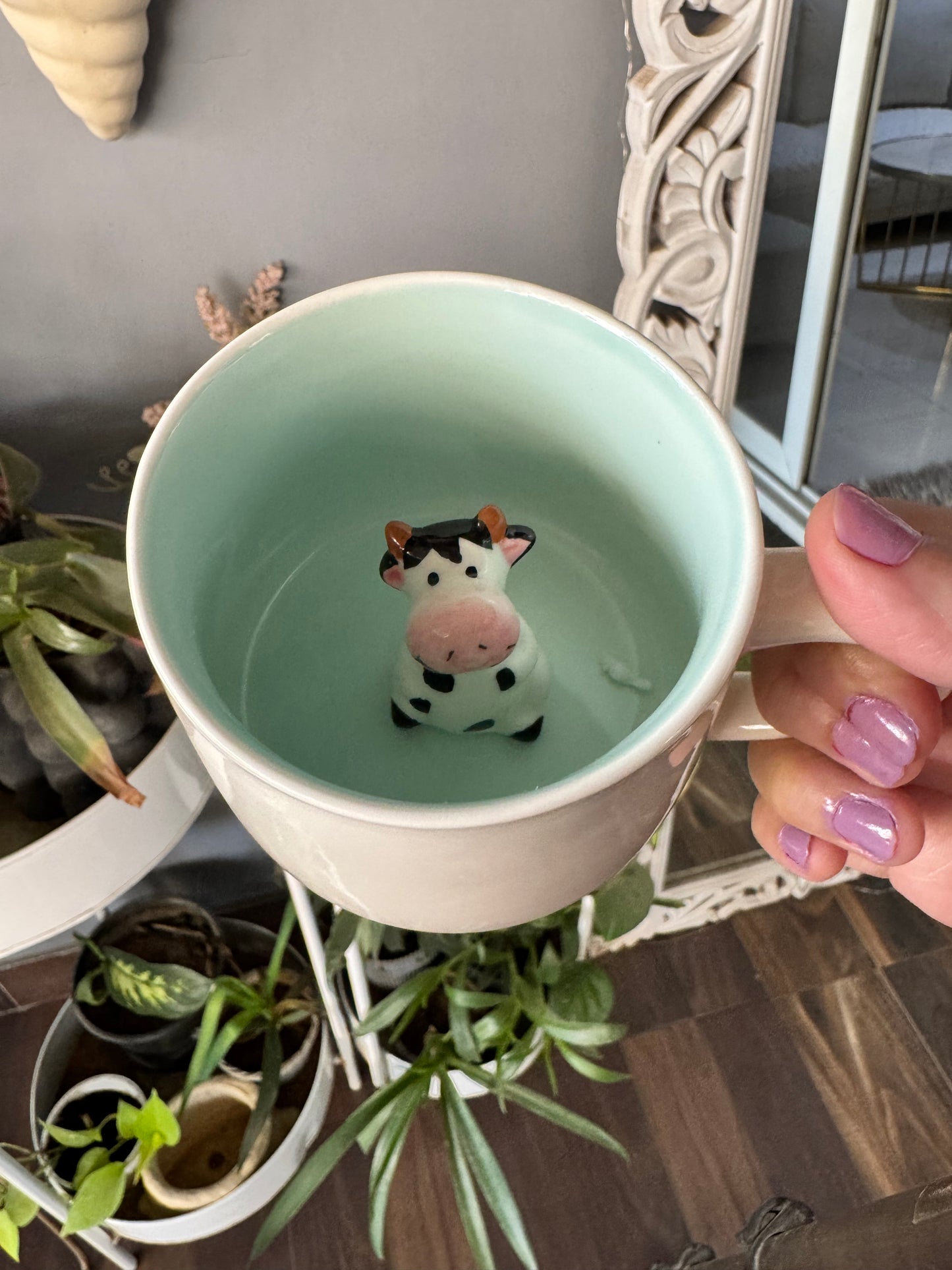 Pinteresty Cute Cow Inside Mug