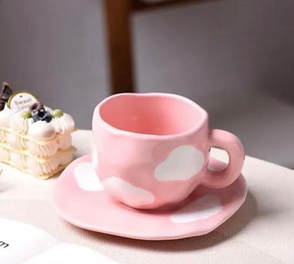 Pinterest Cloud Mug & Saucer Set