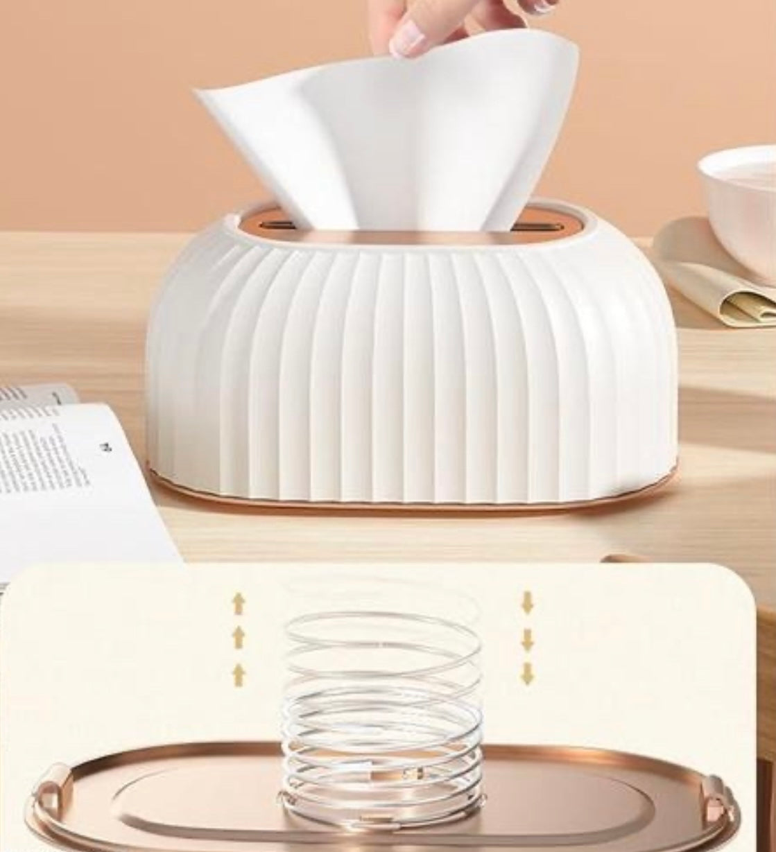 Luxury Striped Tissue Holder