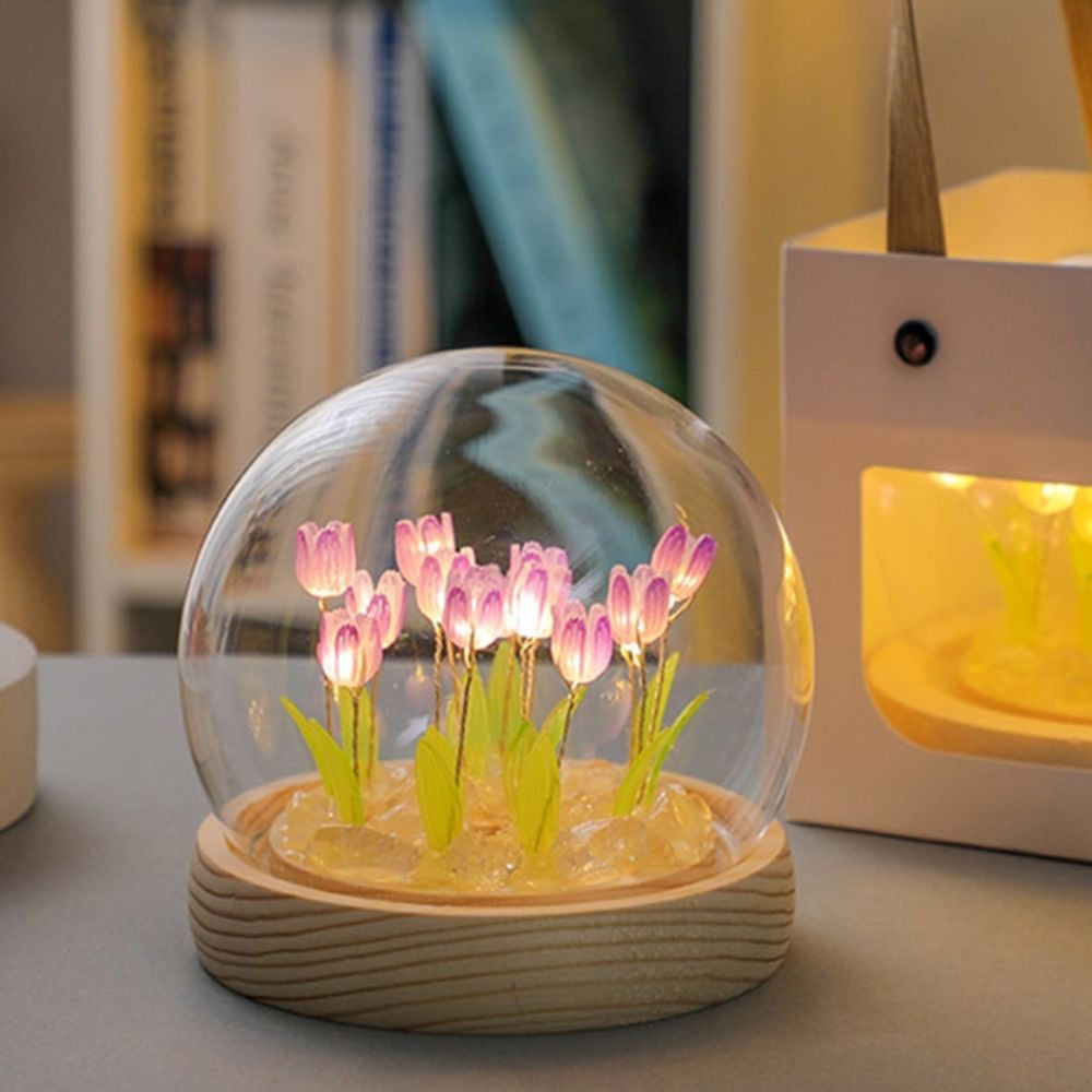 Aesthetic Tulip Flowers Night Light