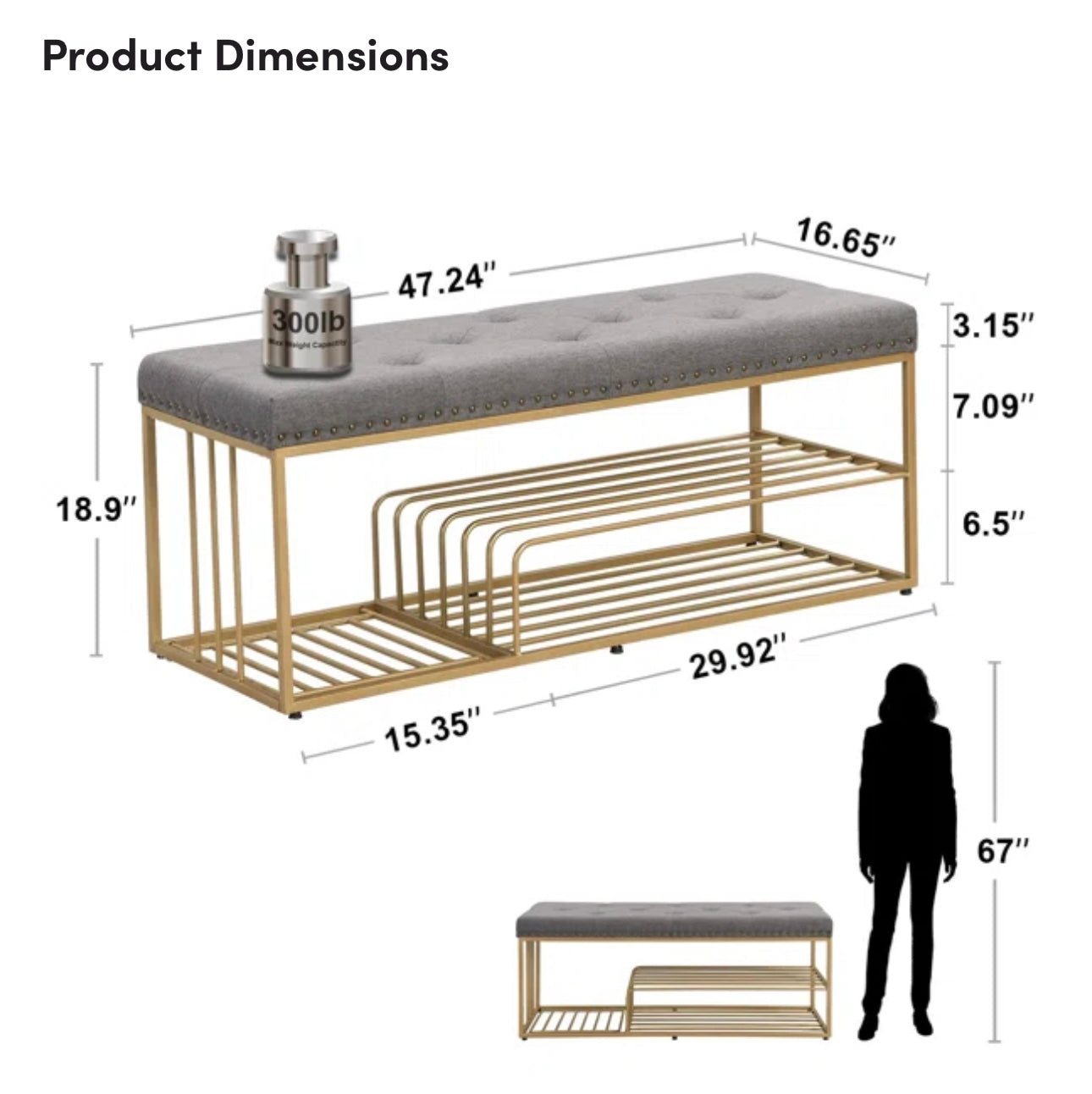 Luxe Velvet Upholstered Storage Bench