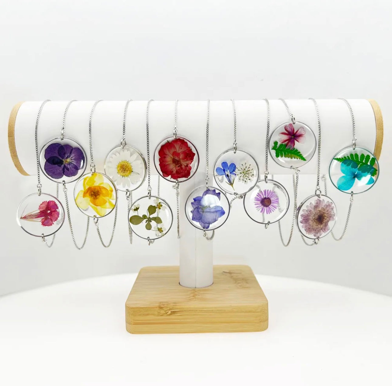 Bracelets with Real Pressed Flowers