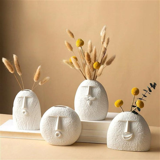 Quirky Faces Vase - Set of 2