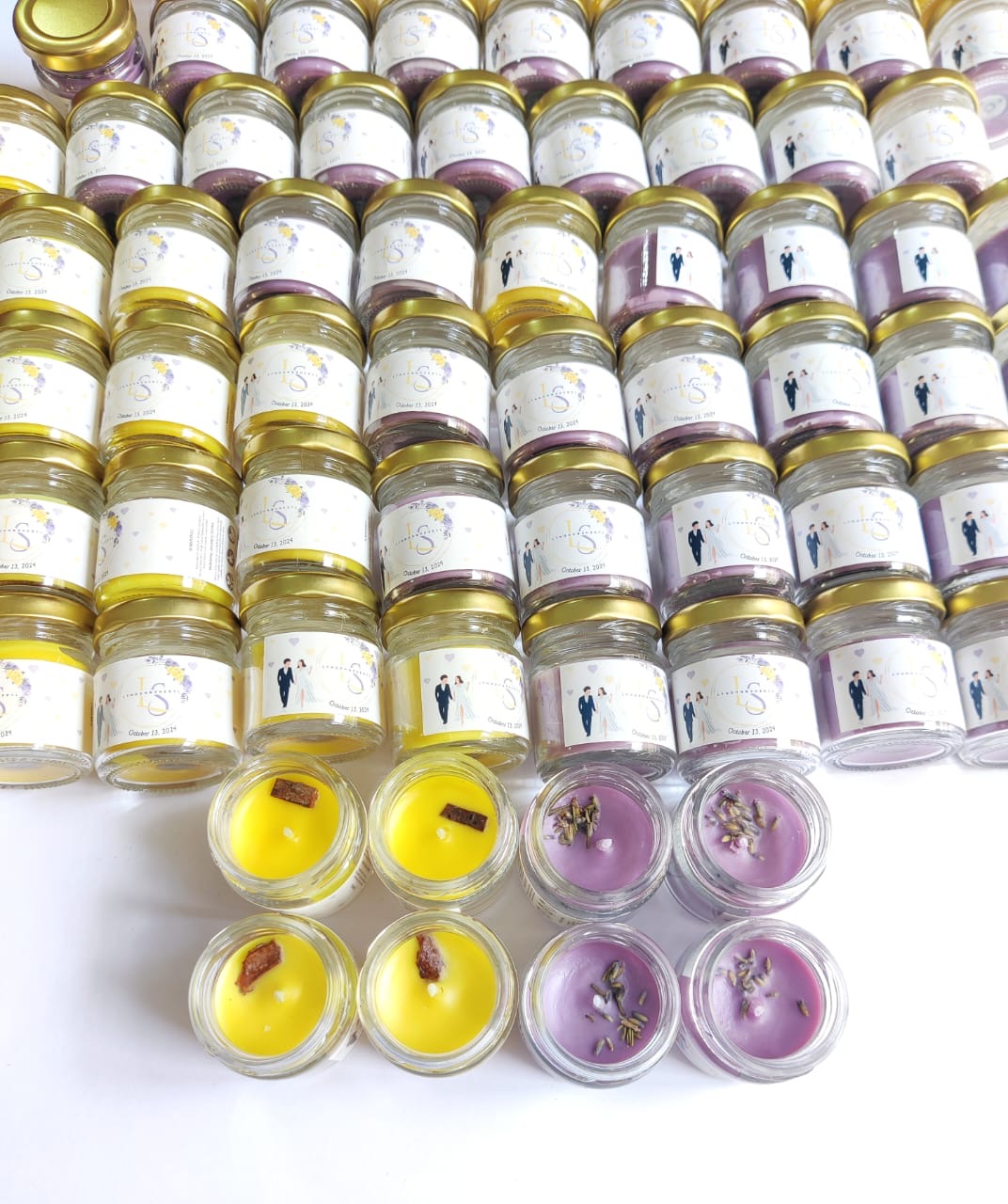 Votive Jar Candles for Return Gifts/Favours with Packaging & Personalised Tags