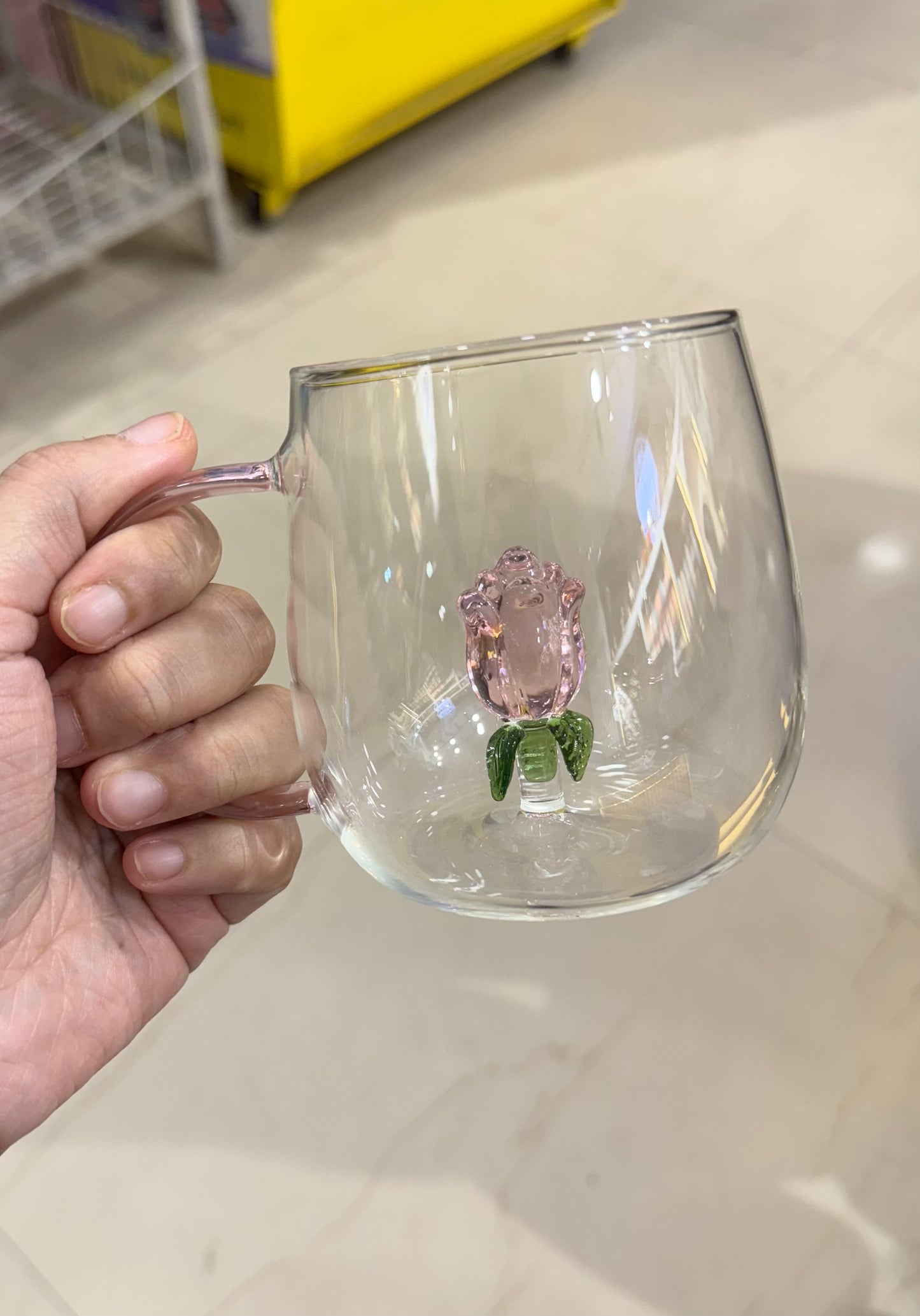 Aesthetic 3D Crystal Rose Inside Mug