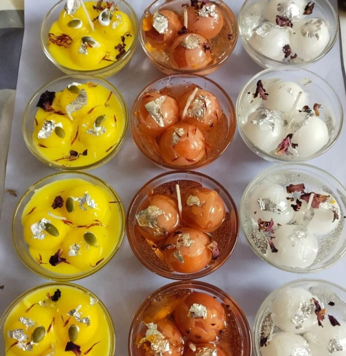Rasmalai Shape Diwali Candles
