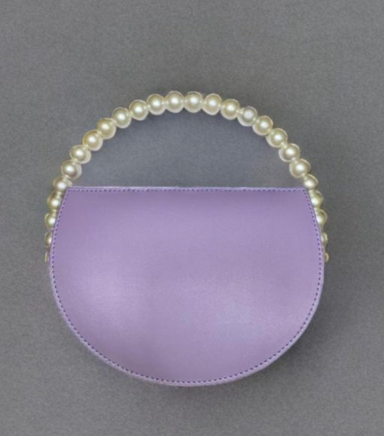 Elegant Halo Handbag with Pearls Detailing