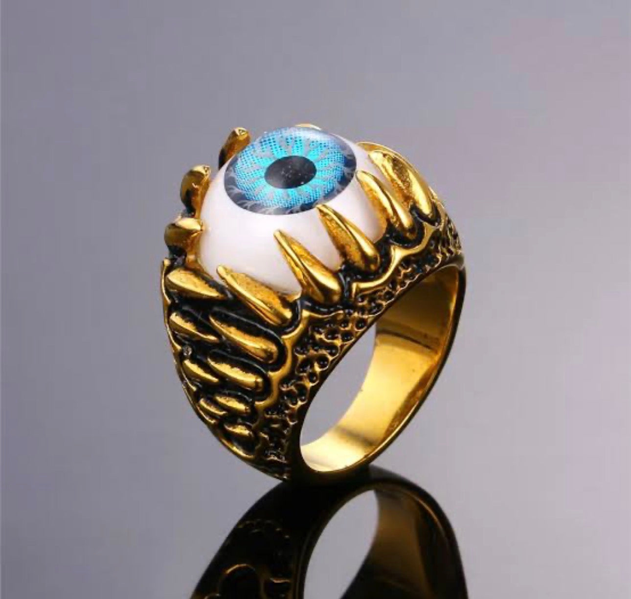 Gold Plated Evil Eye Ring