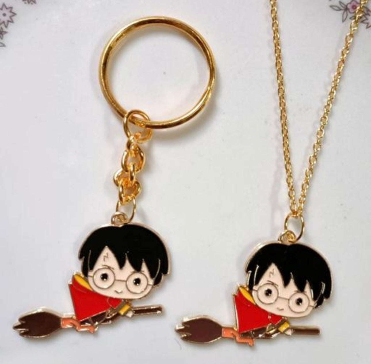 Exclusive Harry Potter Minimalist Necklace & Keychain Combo