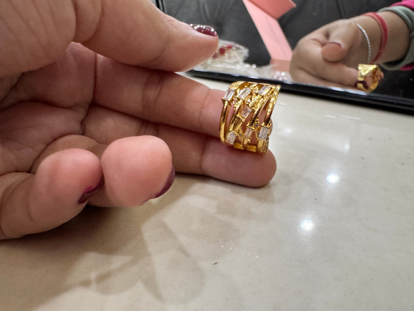 Luxe Gold Statement Twisted Vine Ring