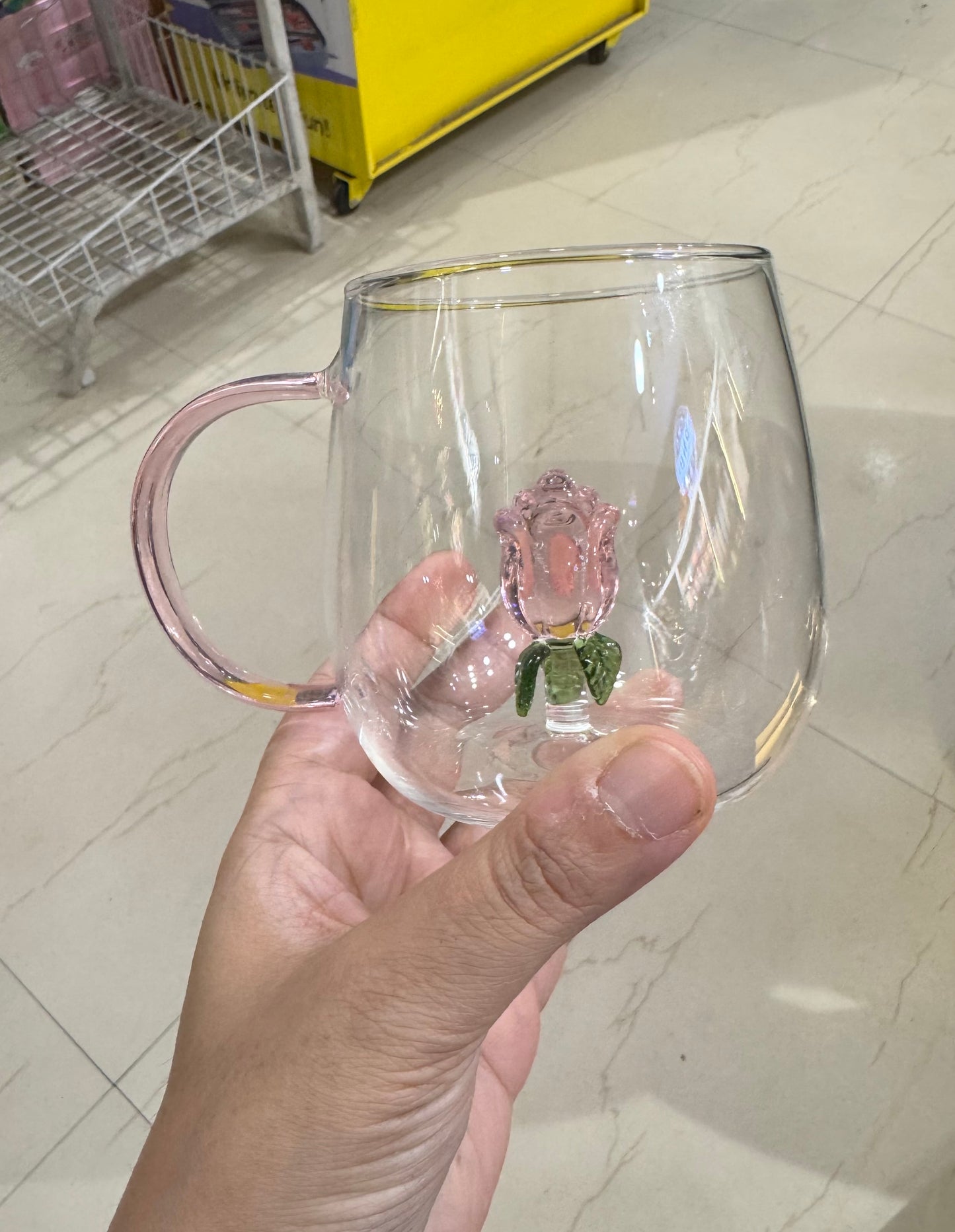 Aesthetic 3D Crystal Rose Inside Mug
