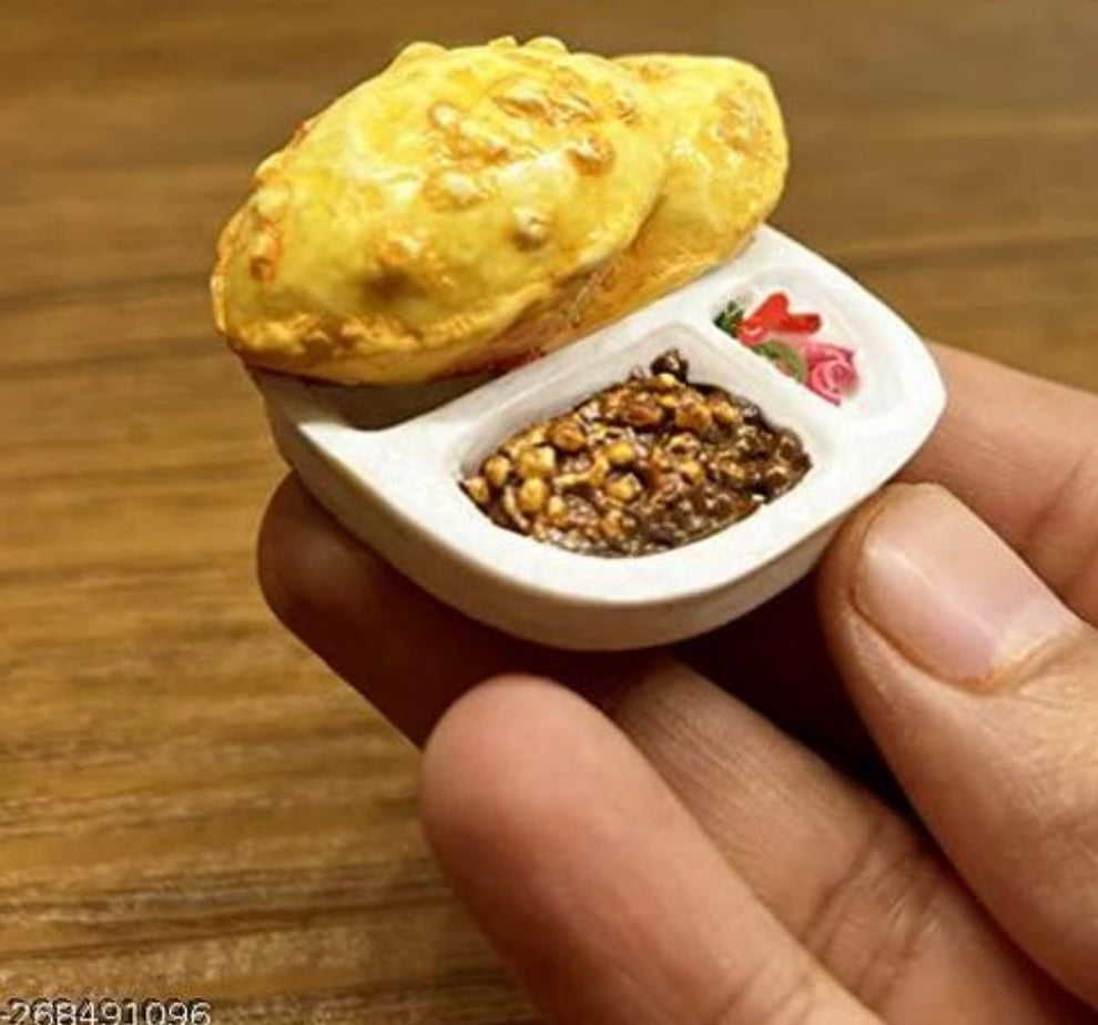 Chole Bhature Miniature Fridge Magnet