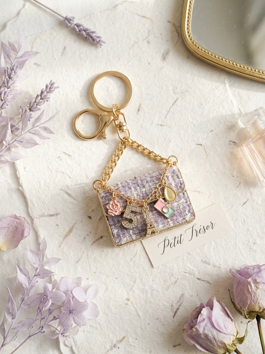 Exclusive Bag Shape Metal Rhinestones Keychain