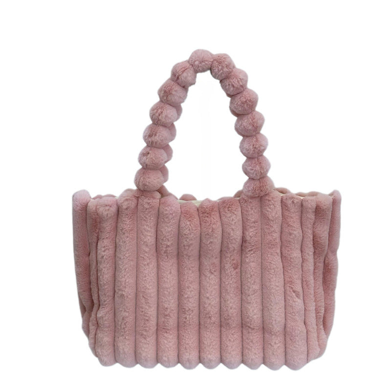 Plush Patterned Fur Bag