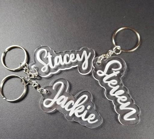 Personalised Acrylic Name Keychain