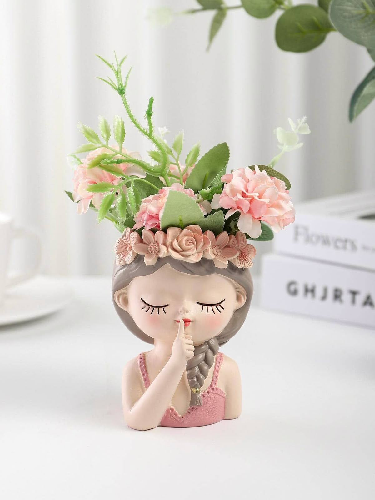 Cute Girl Fairies Planter / Multipurpose Brush Holder / Pencil Holder