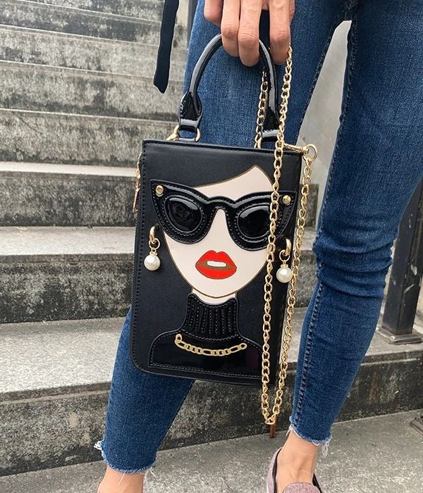 Exclusive Stylish Woman Face Statement Bag