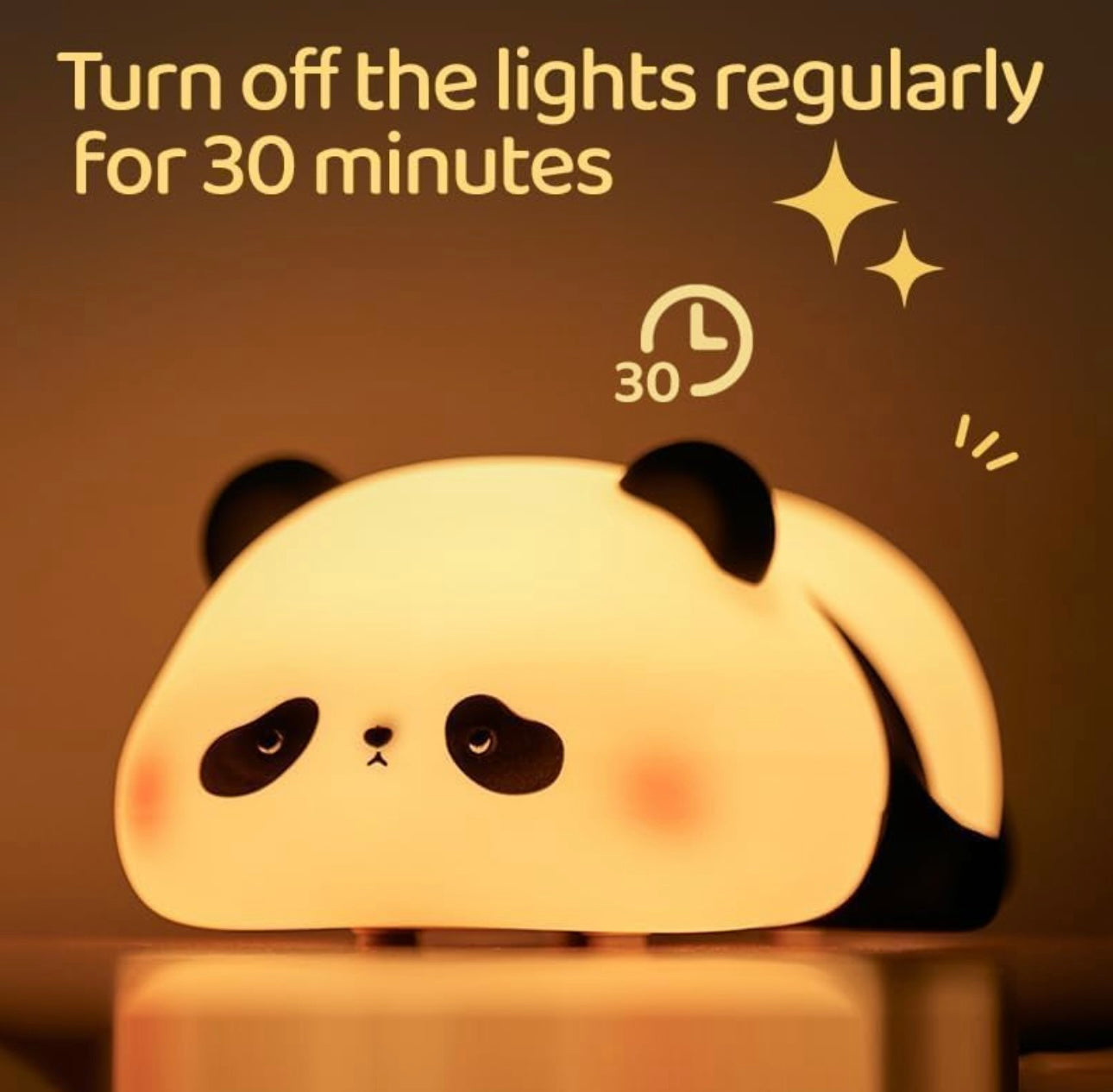 Adorable Squishy Panda Silicon LED Night Light - Rechargeable