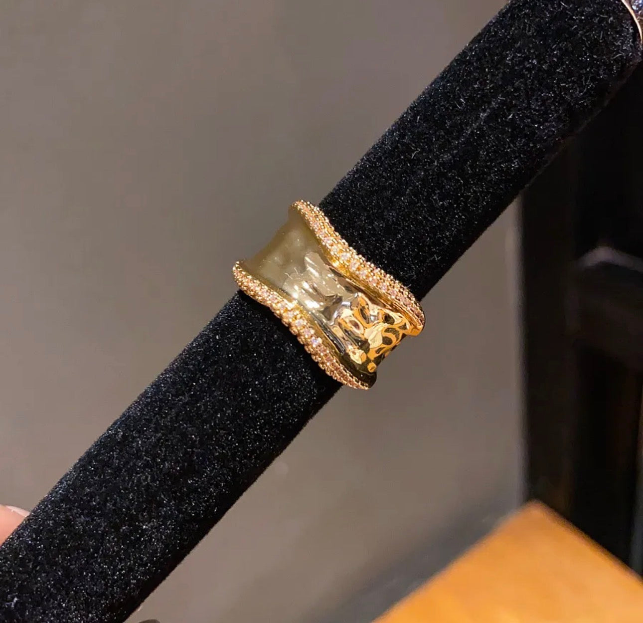 Chic Gold Plated Chunky Irregular Adjustable Ring