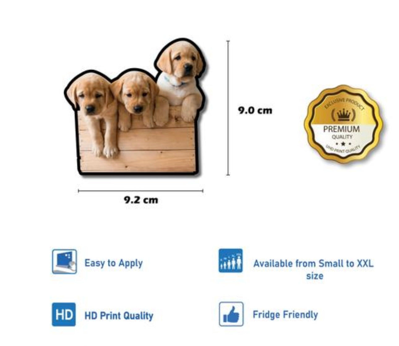 Cute Puppies Miniature Fridge Magnet